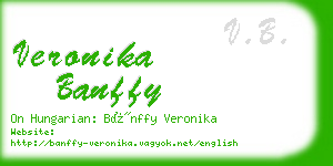 veronika banffy business card